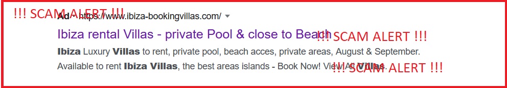 You are currently viewing Booking-ibizahouses.com is a fraudulent villa rental website