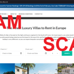 Fraudulent website: magnolia-villas.com SCAM SCAM SCAM