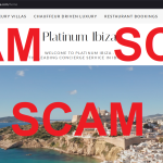 Fraudulent website: platinumibiza.com SCAM SCAM