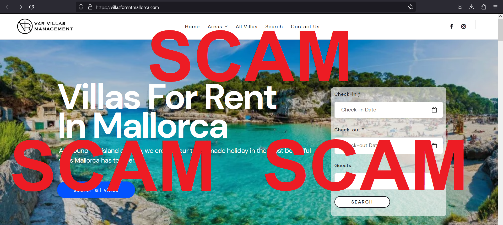 Read more about the article Fraudulent website: villasforentmallorca.com SCAM SCAM