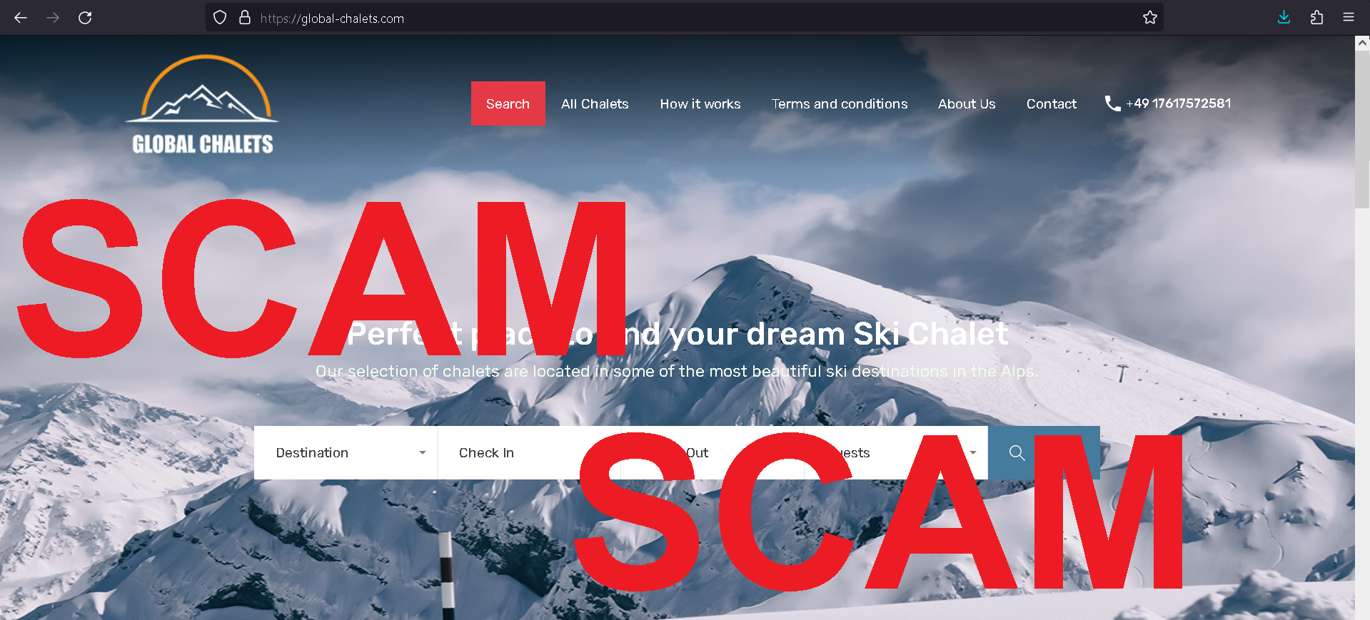 You are currently viewing Fraudulent website: global-chalets.com SCAM SCAM